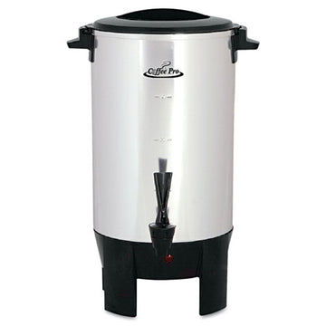 Coffee Pro 30-cup Percolating Urn, Stainless Steel freeshipping - TVN Wholesale